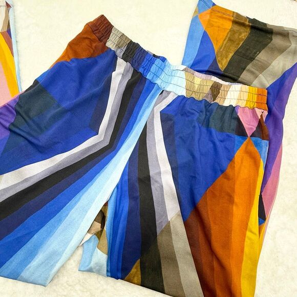 Ulla Popken Pants - The Luxury Selection by Ulla Popken Wide Leg Jersey Elastic Panel Waist Pockets